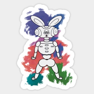 Robot bunny easter Sticker